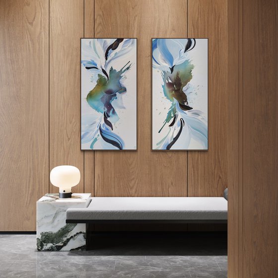 Above The Sky, Below The Sea Diptych