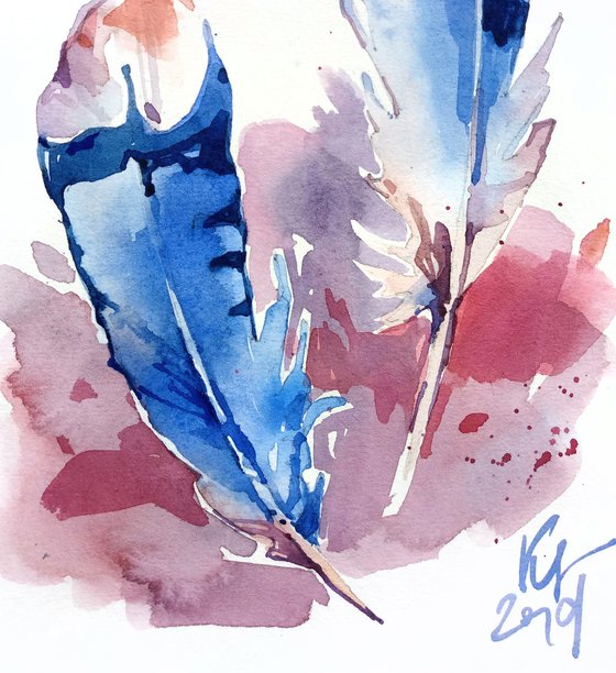 Diptych ‘Bird of Happiness’