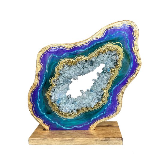 Geode Slice "Malachite purple"