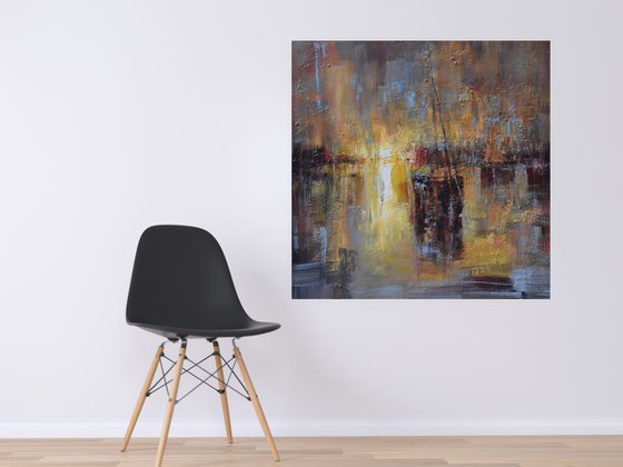 " Harbor of destroyed dreams - I Believe " (W 100 x H 100 cm) SPECIAL PRICE!!!