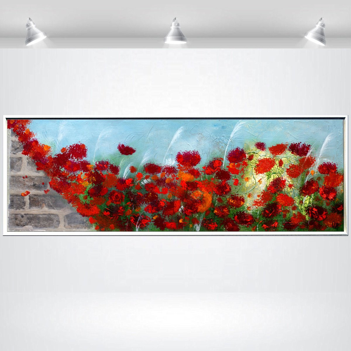  Flower Meadow By Edelgard Schroer, 48 X 17, Artwork For Sale On Artfinder