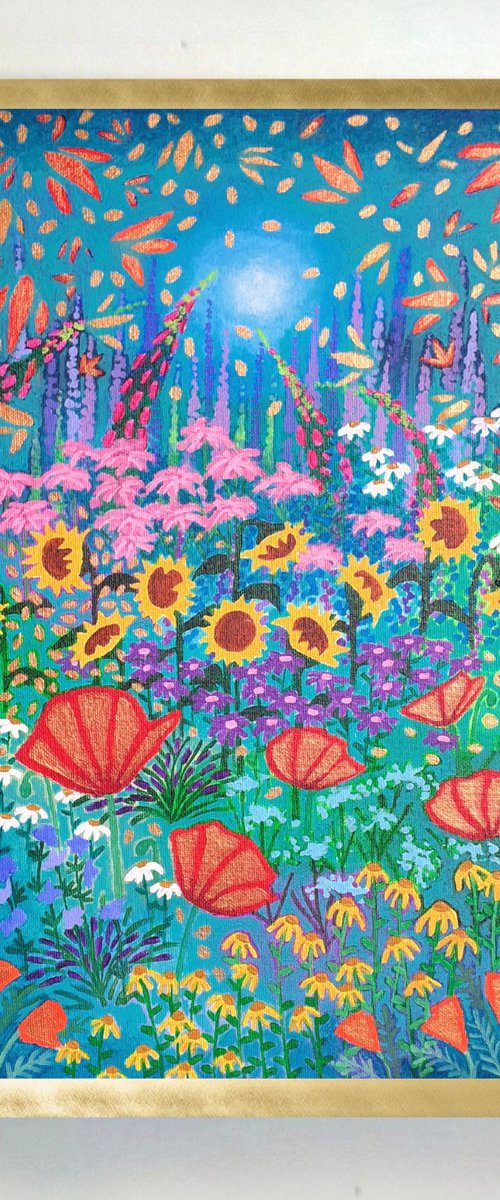 Garden with Gold by Lisa Mann