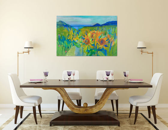 sunflowers 120x80cm