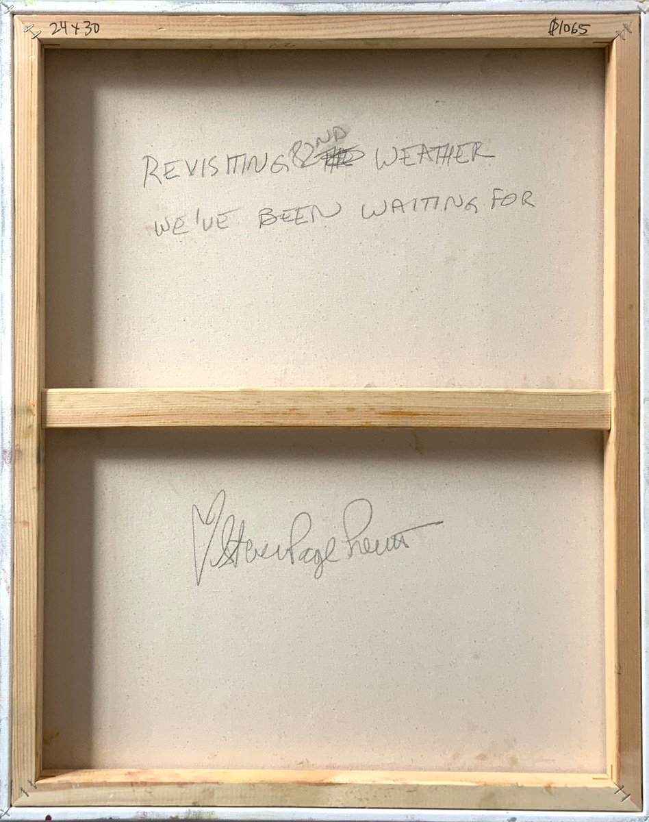 Impressionistic Abstract Oil Painting By Steven Page Prewitt, 24 X 30", Revisiting 82Nd Weather We Waited For, Original Artwork