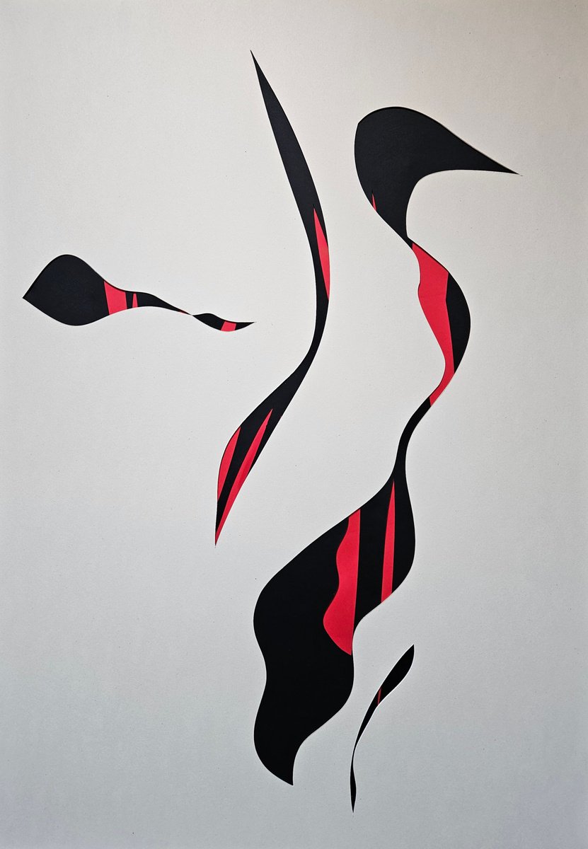 Surrealistic Abstract Collage By Stefano Mazzolini, 28 X 41", Orcoge, Original Artwork