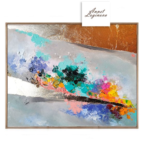 Original Abstract, Art Floral Painting