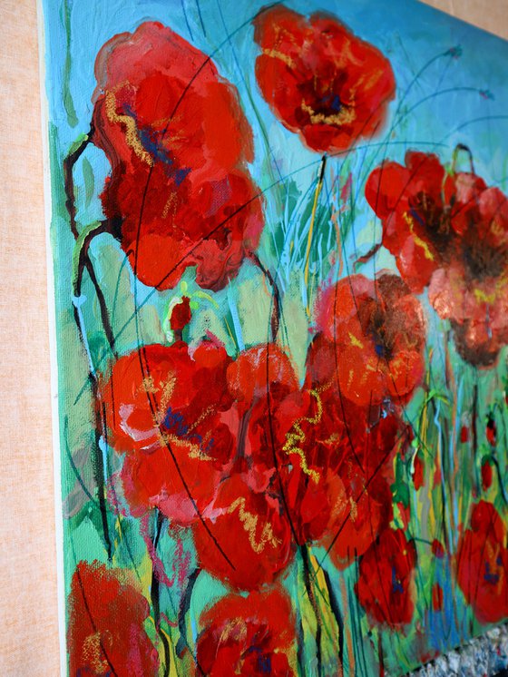 Poppies Red