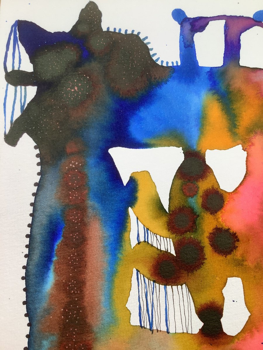 Abstract Watercolour , Deux Abstraits4 By Eva Fialka, 6 X 8, Artwork For Sale On Artfinder