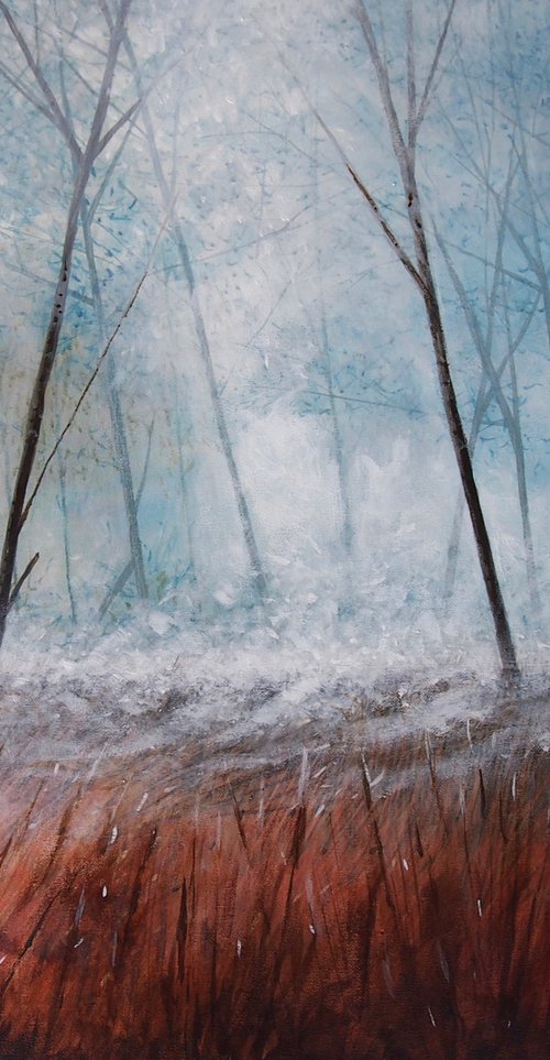 Trees and mist 2 by Stuart Roy