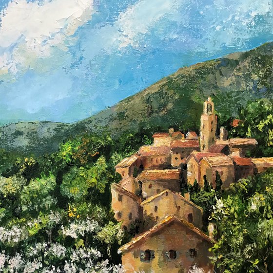 Springtime in Provence no 2  -landscape painting