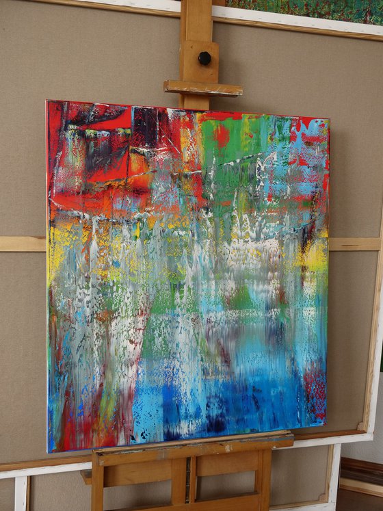 100x90 cm Abstract painting Original abstract artwork