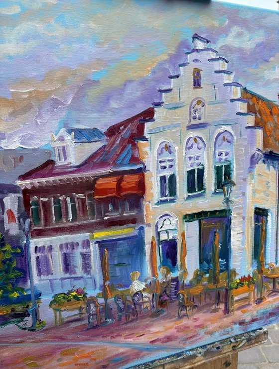 Dutch Town Life: Coevorden Street Cafe