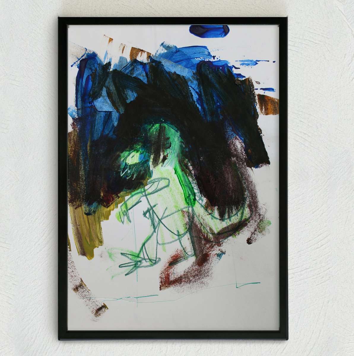 Expressive Animal Acrylic Painting By Milos Hronec, 8 X 12", Animal Bones 24, Original Artwork