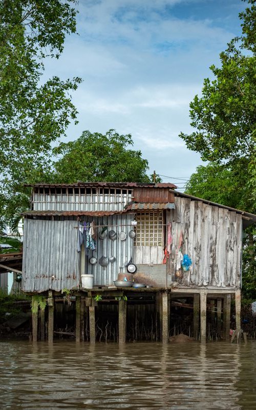 Stilt Houses - Mekong #2 by Serge Horta