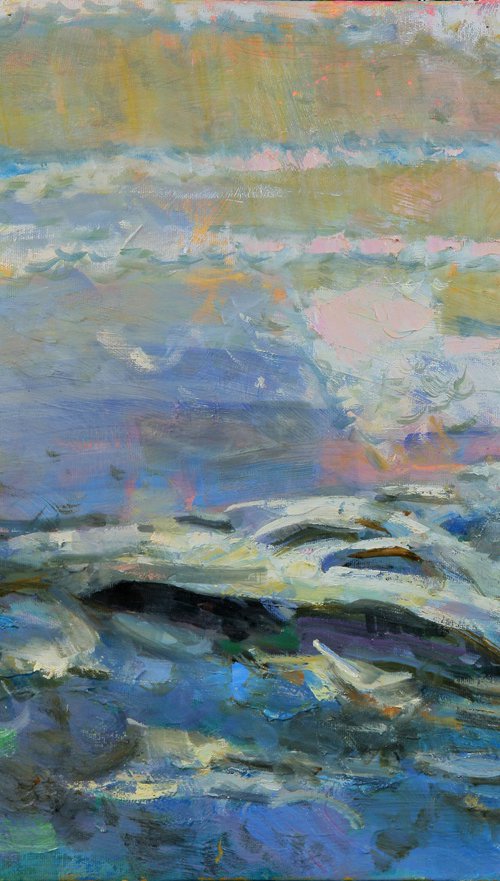 "landscape with a boat" by Eugene Segal