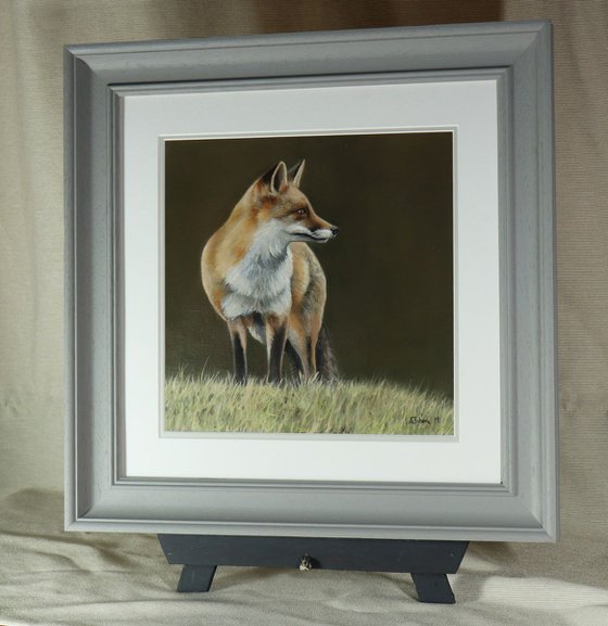 King of Foxes,  Fox Painting, Animal Artwork Framed and Ready to Hang