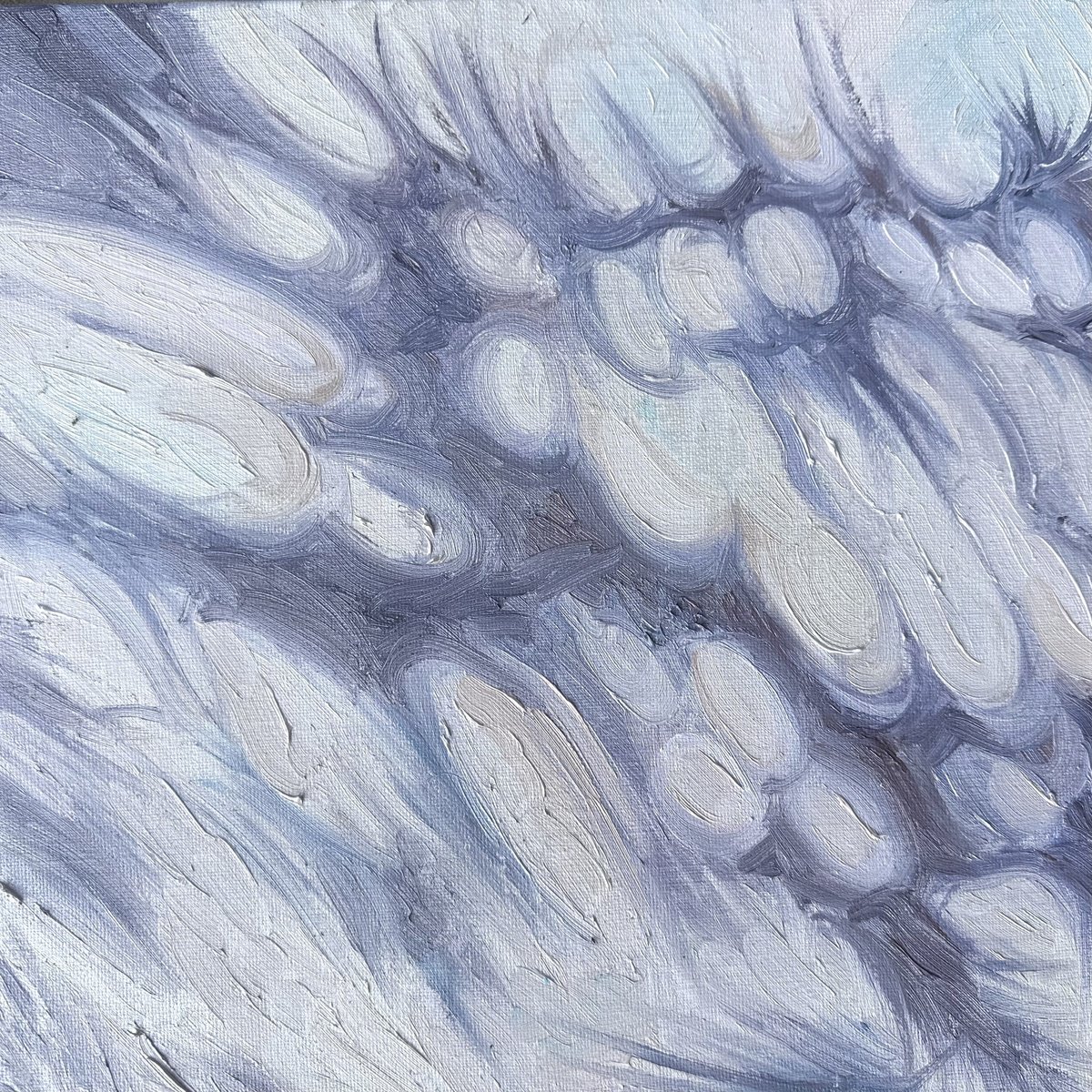 Expressive Abstract Oil Painting By Nataliya Lemesheva, 12 X 12", Shadow 20, Original Artwork