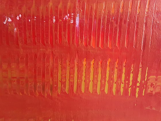 Rays of Life - golden, orange, red abstract