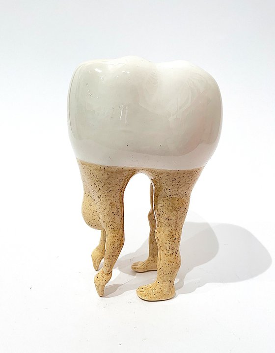 Artistic Tooth with Dotted Legs