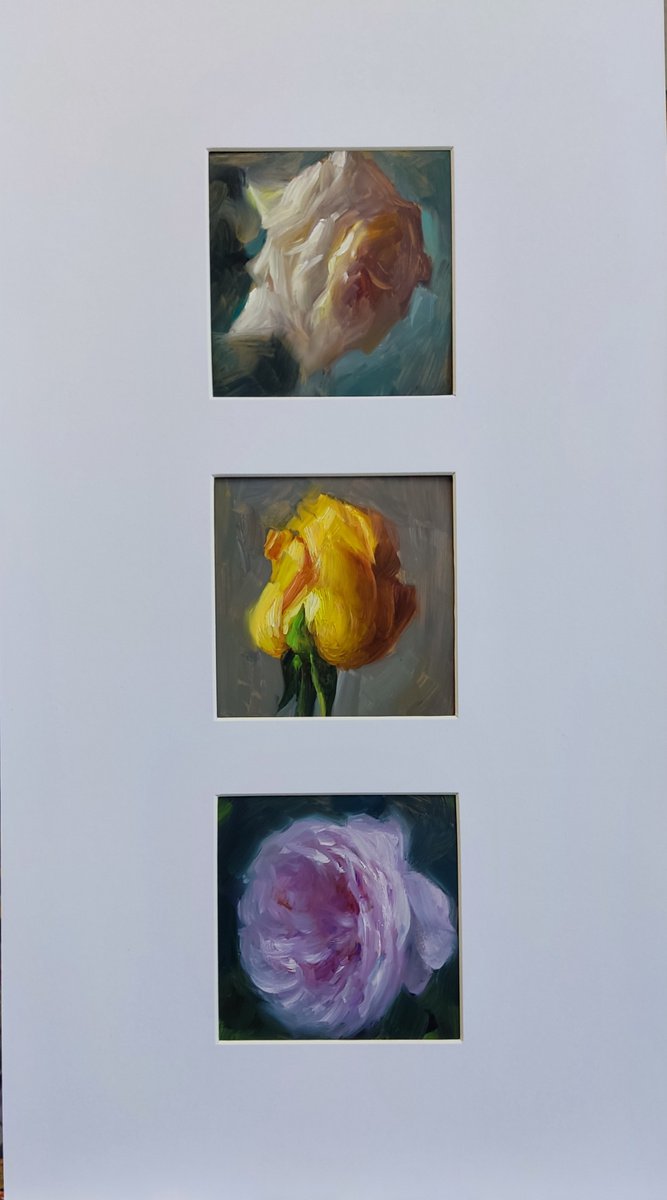Three Beautiful Roses by HELINDA (Olga Muller)