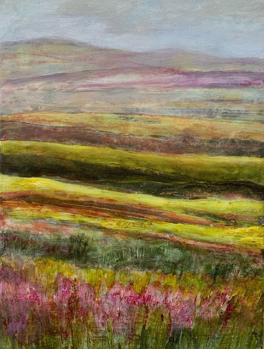 Expressive Landscape Painting By Suzsi Corio, 16 X 20", A Day In Summer, Original Artwork