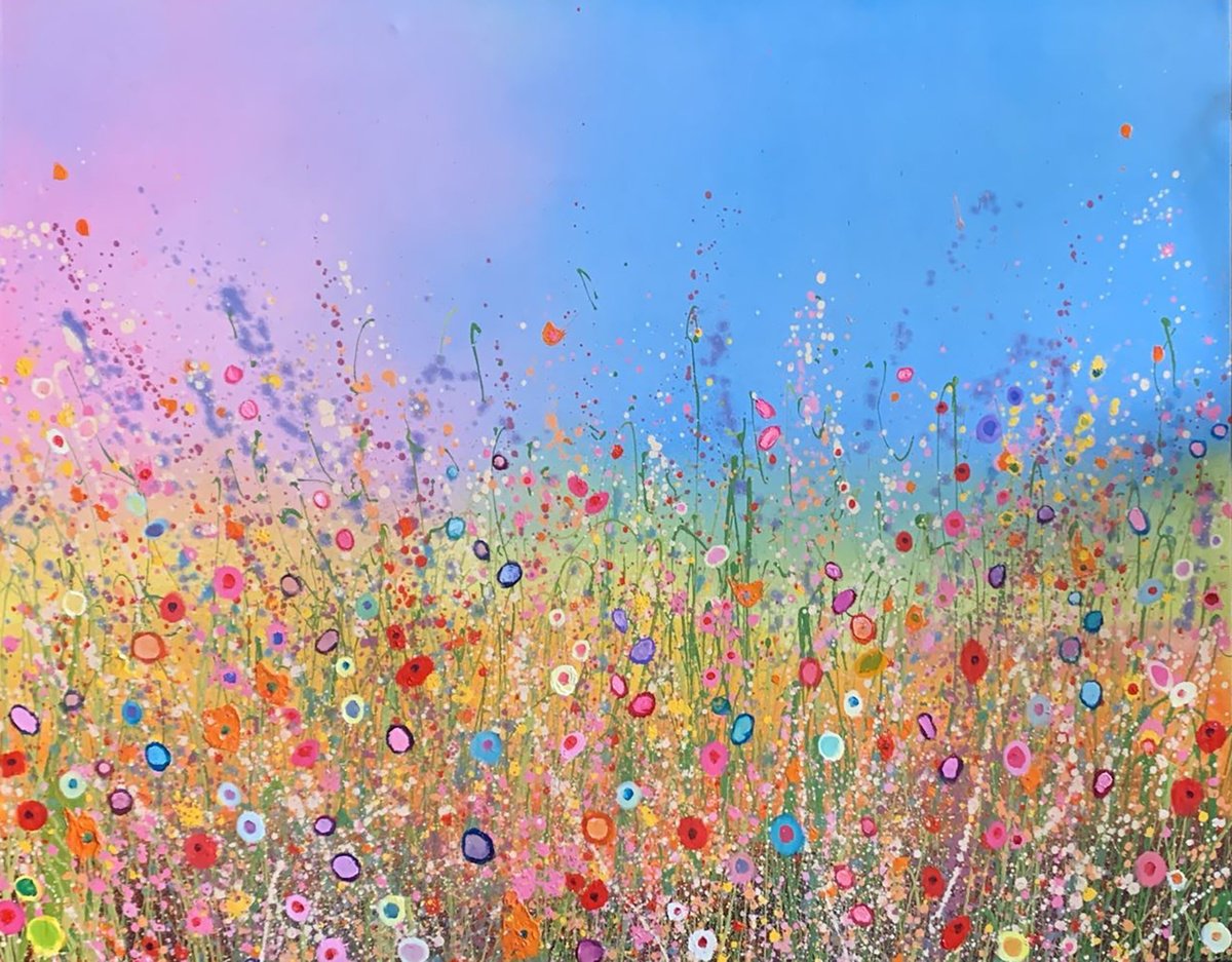 Impressionistic Botanical Oil Painting By Yvonne Coomber, 59 X 47", The Beautiful Wonder Of You, Original Artwork
