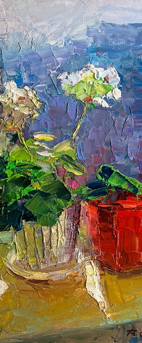 Flowers on the Windowsill by Boris Serdyuk