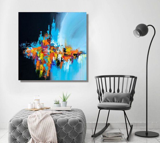 Your Rhythm - PALETTE KNIFE ART - EXPRESSIONS OF ENERGY AND LIGHT. READY TO HANG