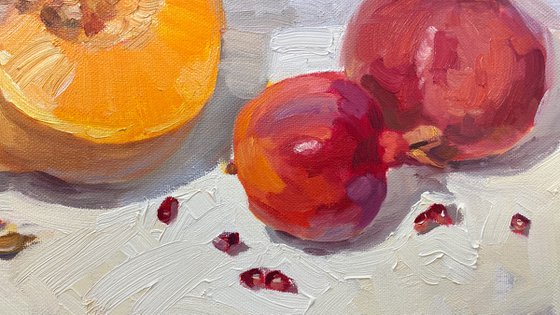 Pomegranate and pumpkin