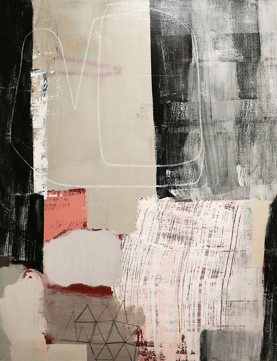 Abstract Acrylic Painting By Tara Kelley-Cruz, 48 X 60", Chasm, Original Artwork