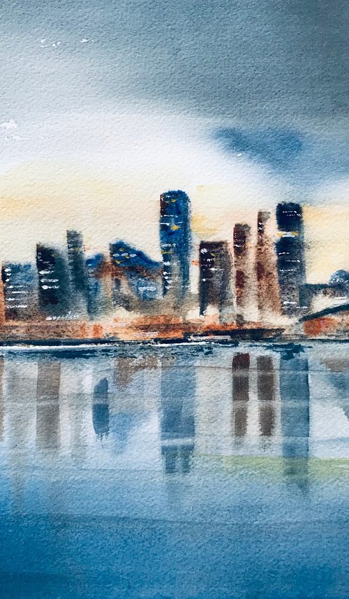 New York near Brooklyn Bridge by Brian Tucker