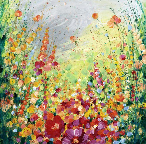 A Summer Story 4 - Floral Painting by Kathy Morton Stanion by Kathy Morton Stanion