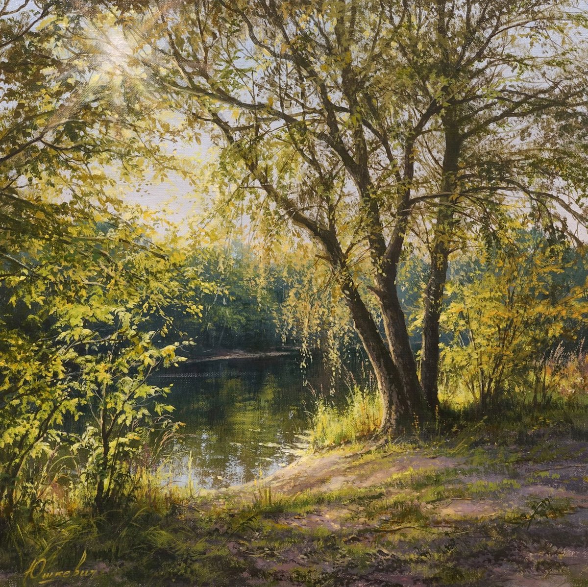 By the river by Viktar Yushkevich YUVART