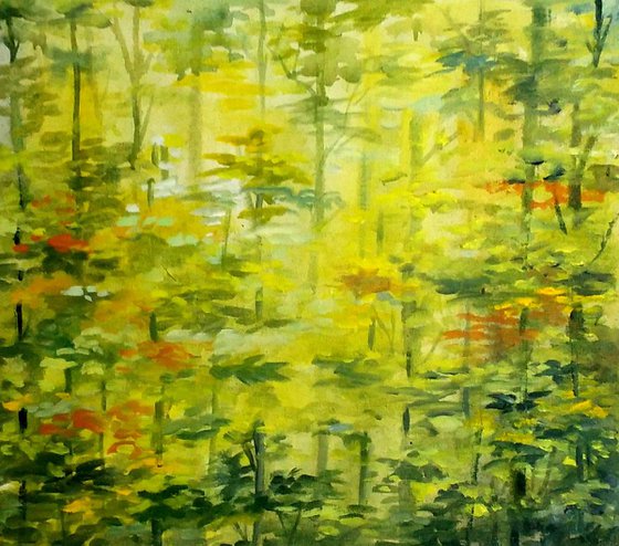 Beauty of Spring Forest - Acrylic on Canvas Painting