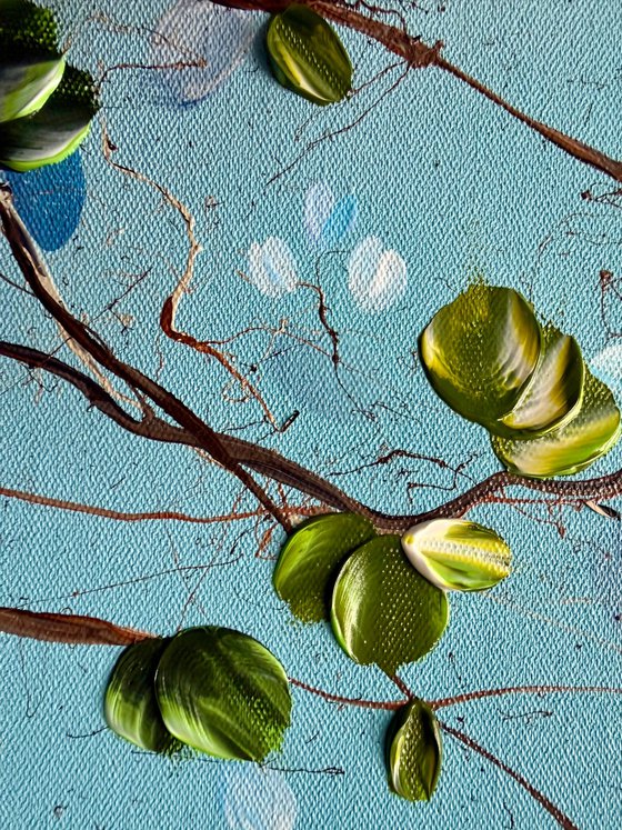 Pink Buds in Blue Air