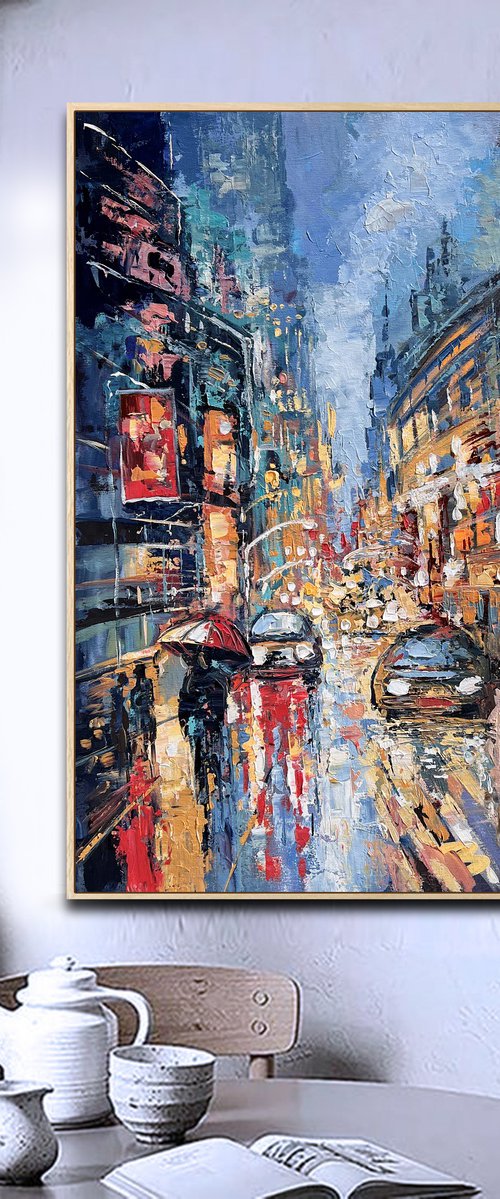 Rainy City Reflections by Lana Guise