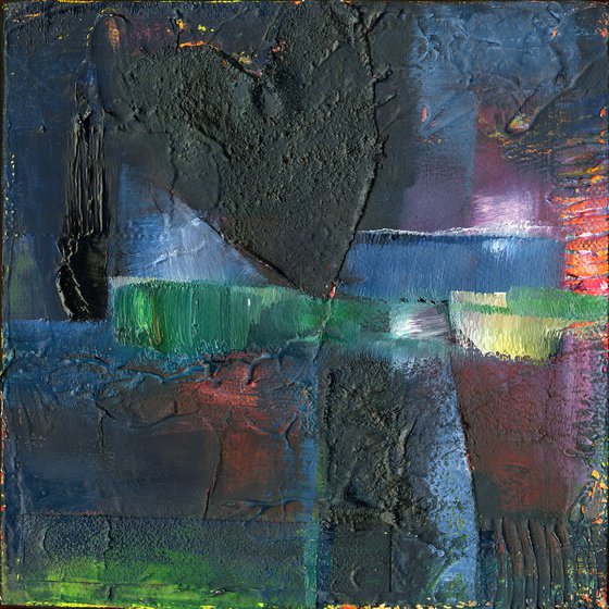 Heart Memories No. 5 - Oil Mixed Media painting by Kathy Morton Stanion