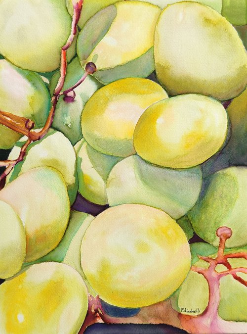 Yellow grapes by Francesca Licchelli