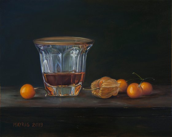 Treat of brandy and physalis