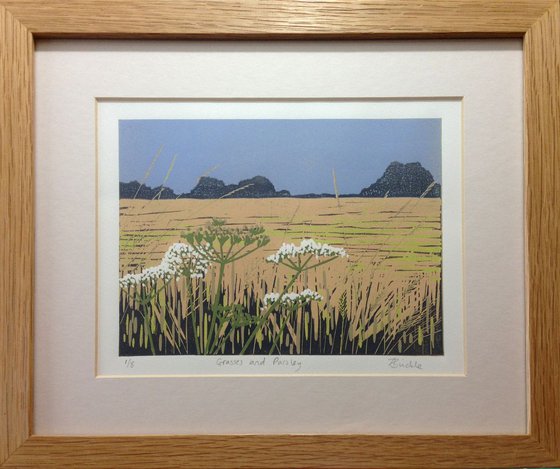 Grasses and Parsley, framed
