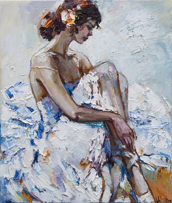 Ballerina - Original oil painting 55 x 65 cm
