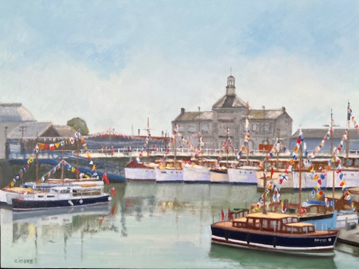Illustrative Oil Painting , Ve Day 80Th Ramsgate By Gary Obee, 24 X 18, Artwork For Sale On Artfinder