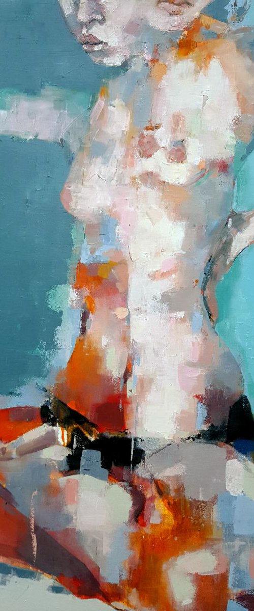 1-8-16 figure study on green by Thomas Donaldson