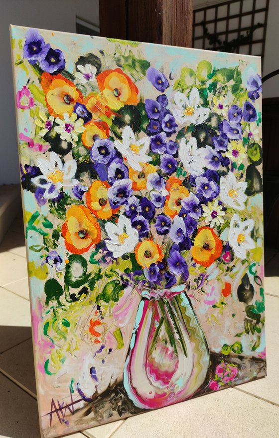 Lilies and Larkspur