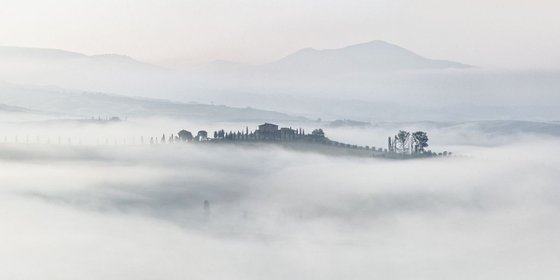 Island in the fog, Landscape in Tuscany - Limited edition 1 of 5