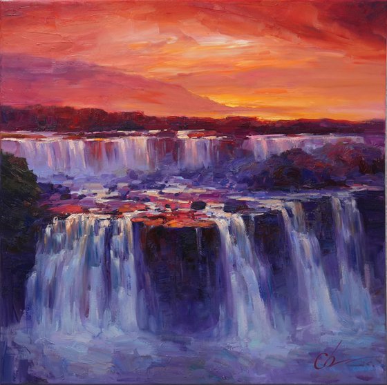 Golden Light Above the Falls