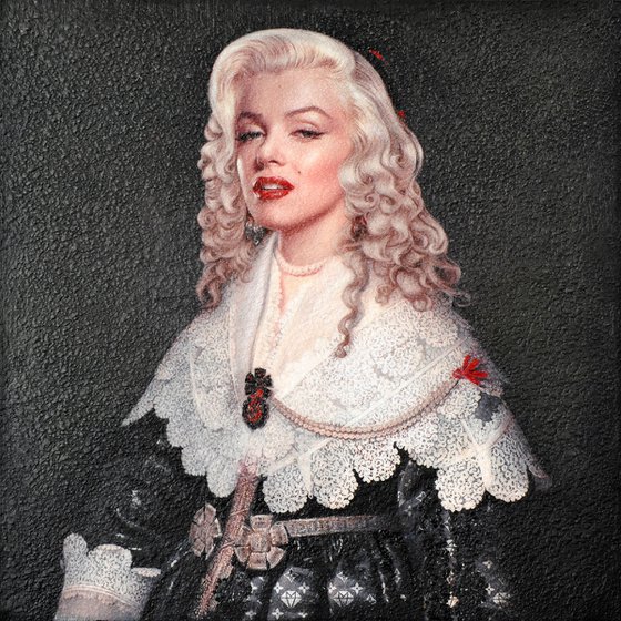 Marilyn Monroe versus Aegje Hasselaer (orignal Michiel Jansz van Mierevelt 1640)