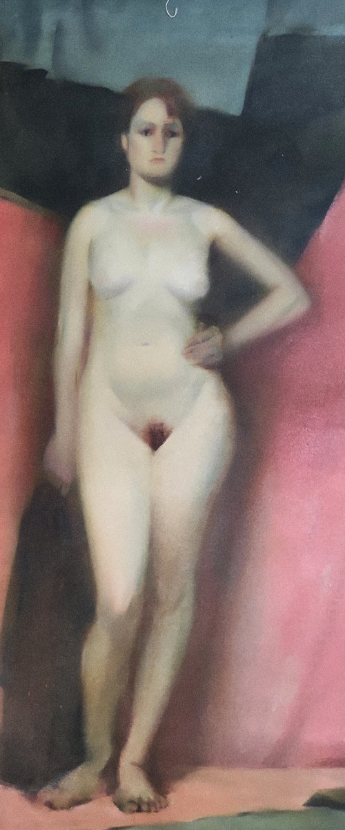 Nude on pink by Dmitrii Ermolov