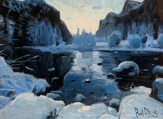 Silent Stream in the Snow