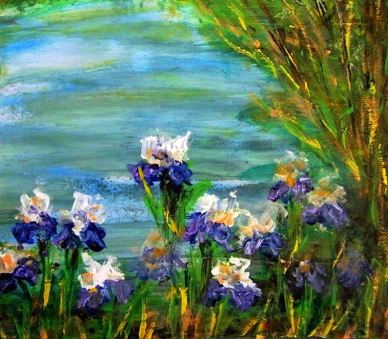 Flowers by Lake ..